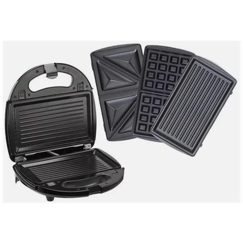 Tostiera 3 in1 KSW3301T per Sandwich Grill Waffle Potenza 800 W Colore Nero - Foto 2