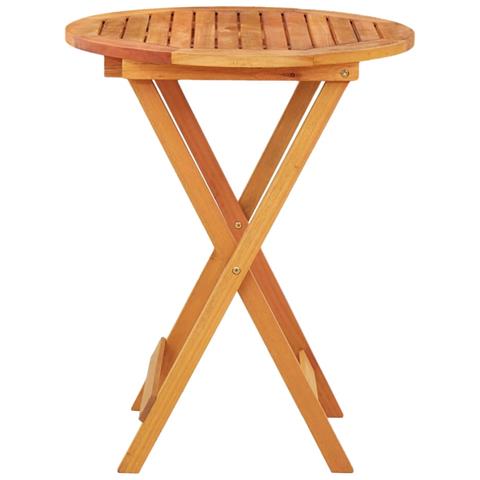 Tavolo Da Giardino Pieghevole 60x75cm Massello Di Eucalipto - Foto 2