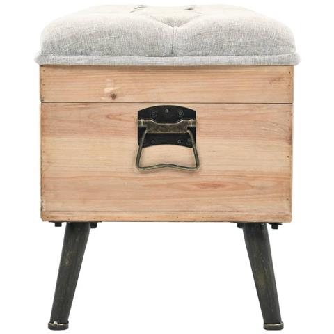 Cassapanca 110 Cm In Legno Massello Di Abete - Foto 9