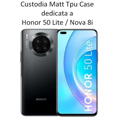 Custodia Tpu Silicone Cover Case Per Honor 50 Lite - Nova 8i Black - Foto 2