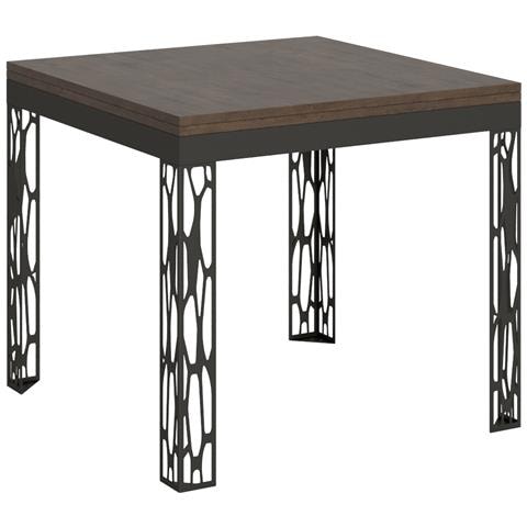 Tavolo Apribile 90x90/180 Cm Ghibli Libra Telaio Antracite - Noce - Foto 4