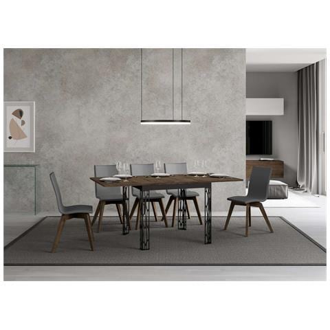 Tavolo Apribile 90x90/180 Cm Ghibli Libra Telaio Antracite - Noce - Foto 2