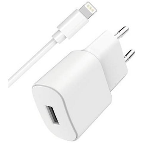 Caricatore Da Parete Usb A Cavo Usb A /lightning Fastcharge Da 2,4 A, Bianco - Foto 1
