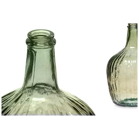 Bottiglia Righe Decorazione 17 X 29 X 17 Cm Verde (4 Unità) - Foto 2