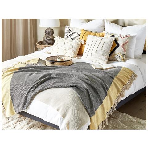 Coperta Lapu Cotone 125 X 150 Cm Senape - Foto 1