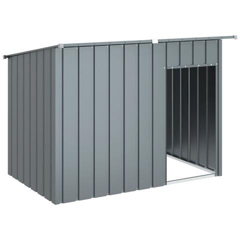 Casetta Cani Con Tetto Antracite 153x91x110 Cm Acciaio Zincato - Foto 1