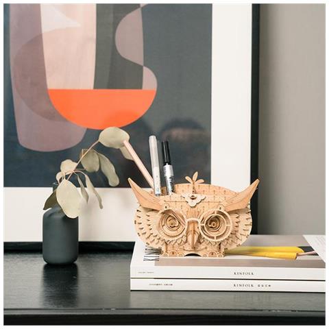 Puzzle In Legno 3d | Portamatite Gufo - Foto 6