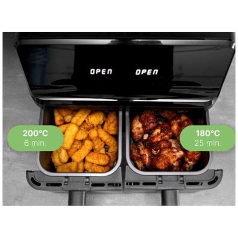 Friggitrice ad Aria FR 3804 H Doppia Capacità 8 L 2700 W Colore Nero - Foto 2
