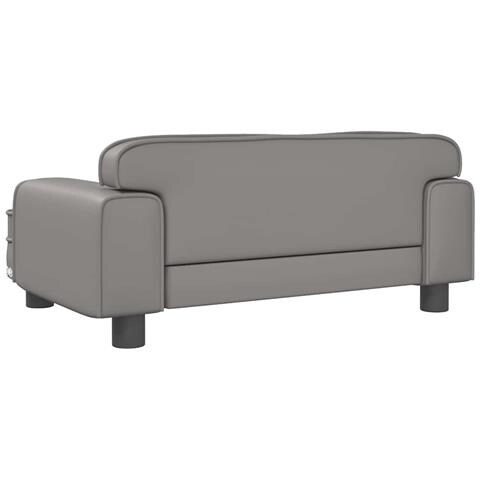 Lettino Per Cani Grigio 70x45x30 Cm In Similpelle - Foto 2