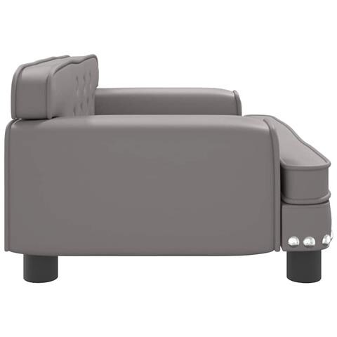 Lettino Per Cani Grigio 70x45x30 Cm In Similpelle - Foto 7