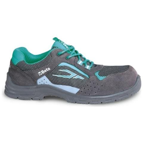 Scarpe Antinfortunistiche Da Donna In Pelle Scamosciata Inserti In Mesh S1p 7212lg - 40 - Foto 2