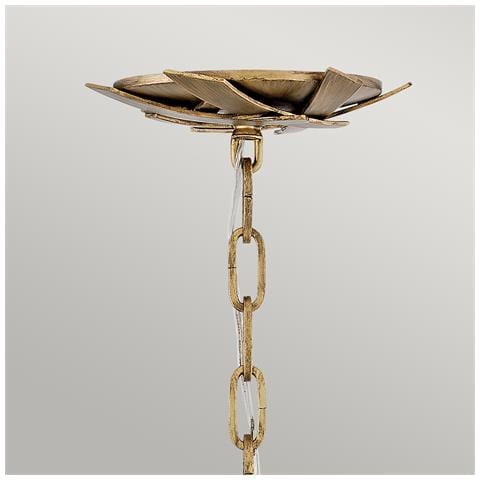 Lampadario Industrial Nordico Vida Acciaio Oro Brunito Grande 13 Luci E14 - Foto 5