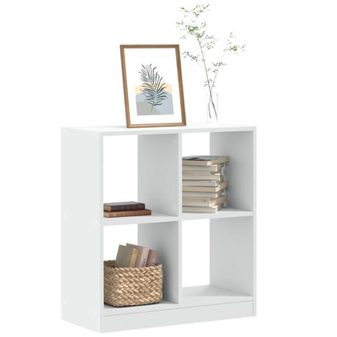 Libreria Bianca 68,5x32x75 Cm In Legno Multistrato - Foto 1