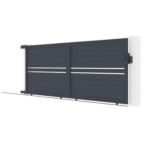 Cancello Scorrevole 4m Cimone H. 160 Grigio Alluminio - Foto 8