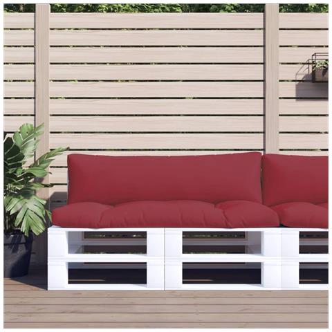 Cuscini Per Pallet 2 Pz Rosso Vino In Tessuto - Foto 1