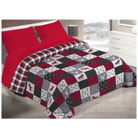 Trapunta Piumone Letto Invernale Imbottita 300gr Microfibra Diadema Sestriere 2 Piazze Grigio 5 - Foto 1