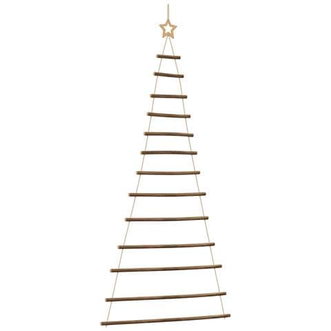 Albero Di Natale Da Parete Con Stella 86x180 Cm Ramo Naturale - Foto 2