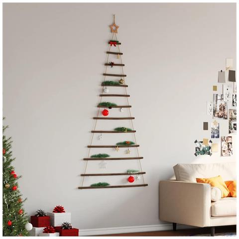 Albero Di Natale Da Parete Con Stella 86x180 Cm Ramo Naturale - Foto 3