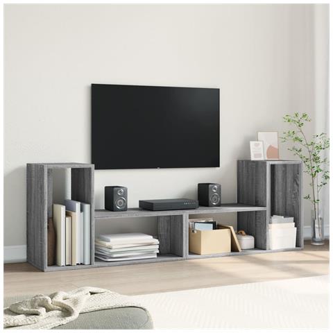 Mobili Tv 2 Pz Grigio Sonoma 75x30x50 Cm In Legno Multistrato - Foto 3