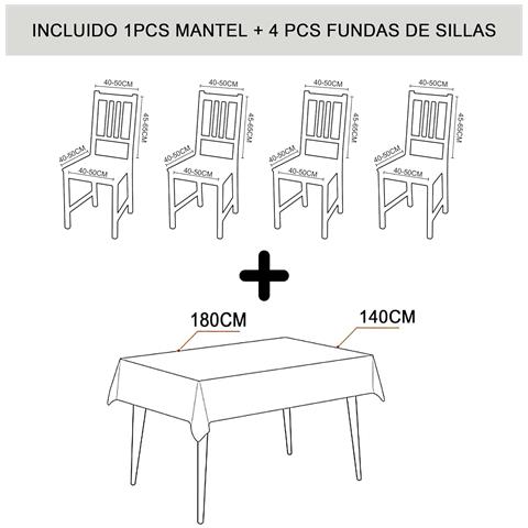 Copritavolo Impermeabile Di 140x180cm E 4 Coprisedie. - Foto 2