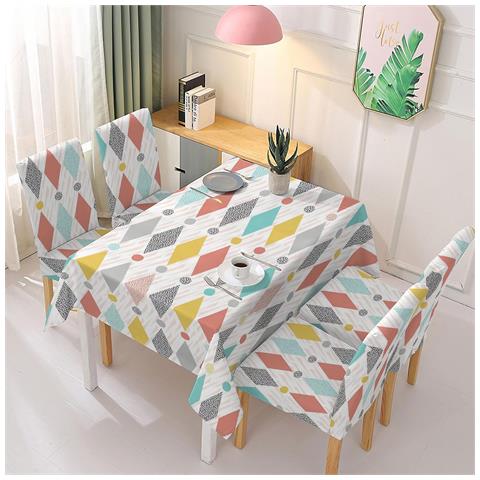 Copritavolo Impermeabile Di 140x180cm E 4 Coprisedie. - Foto 1