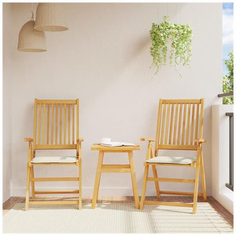 Imbottitura Per Seduta Giardino 2pz Crema 45x45x2 Cm Quadrata - Foto 2