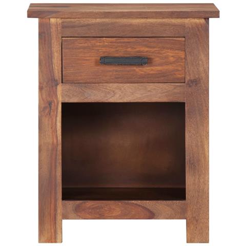 Comodino 40x30x50 Cm In Legno Massello - Foto 1