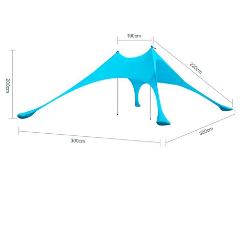 Tenda Da Spiaggia 300x300x200cm Ozt01-hb - Foto 2