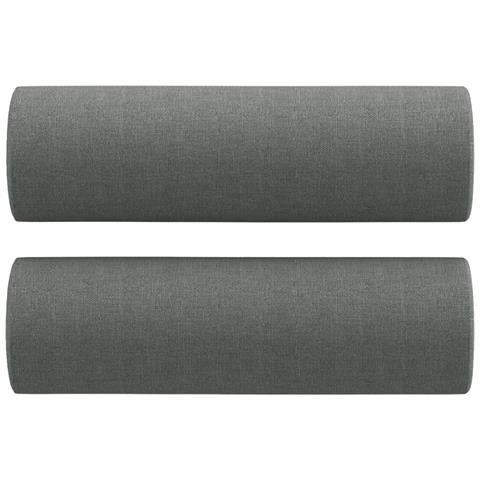 Set di Divani 4 pz con Cuscini Grigio Scuro in Tessuto - Foto 9