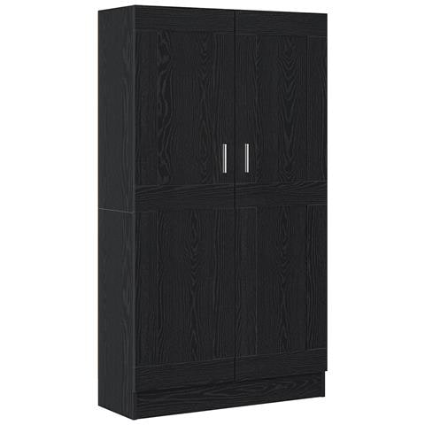 2 Armadi per Libri Rovere Nero 165x30,5x150 cm in Legno Ingegnerizzato - Foto 1