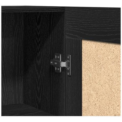 2 Armadi per Libri Rovere Nero 165x30,5x150 cm in Legno Ingegnerizzato - Foto 9