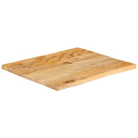 Piano Tavolo Bordi Vivi 80x80x3,8 cm in Legno Massello di Mango - Foto 2