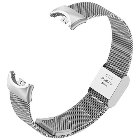 Cinturino In Metallo Compatibile Con Xiaomi Mi Band 8/9/10 - Chiusura In Stile Ufficiale Silver - Foto 2