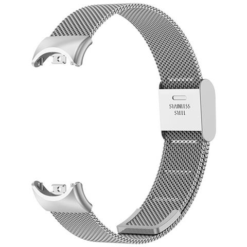 Cinturino In Metallo Compatibile Con Xiaomi Mi Band 8/9/10 - Chiusura In Stile Ufficiale Silver - Foto 1
