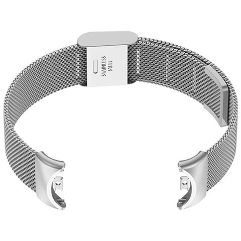 Cinturino In Metallo Compatibile Con Xiaomi Mi Band 8/9/10 - Chiusura In Stile Ufficiale Silver - Foto 3