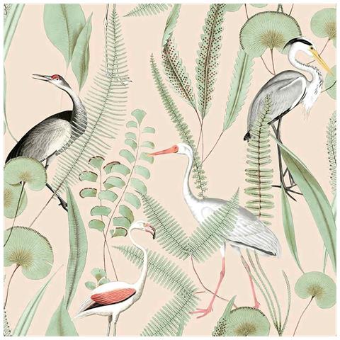 Carta da Parati "Chevron" Crema e Menta - Foto 1