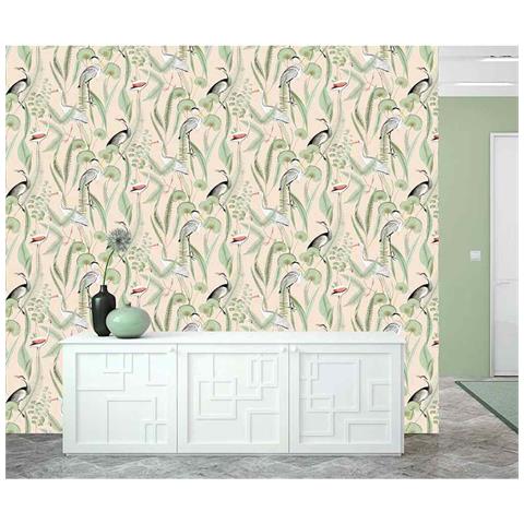 Carta da Parati "Chevron" Crema e Menta - Foto 8