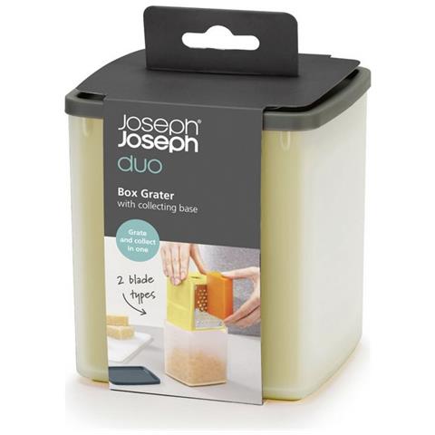 Grattugia A Cassetta Duo Con Base Di Raccolta Acciaio Inox Doppia Lama Grossa E Fine Base Con Guida Di Misurazione Piedini Antiscivolo Facile Da Riporre - Foto 1