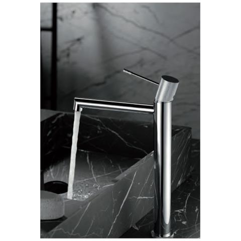 Imex Miscelatore Lavabo Alto In Ottone Cromato Con Cartuccia Ceramica Ø26 Mm Top E Set 2 Flessibili 3-8 Inclusi Altezza 322 Mm Canna 173 Mm Modello Bdd038-3 - Foto 1