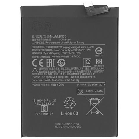 Oem Batteria Testata Ricambio Pari Originale Bn5d Per Xiaomi Redmi Note 11 - 11s - M4 Pro - Foto 1