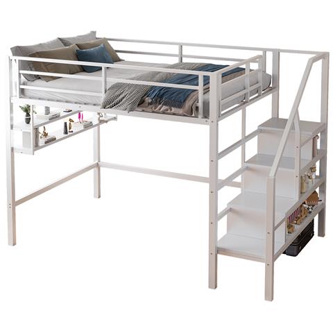 Letto Soppalco Con Area Gioco, Scaffali E Scala Con Vani Portaoggetti - Foto 1