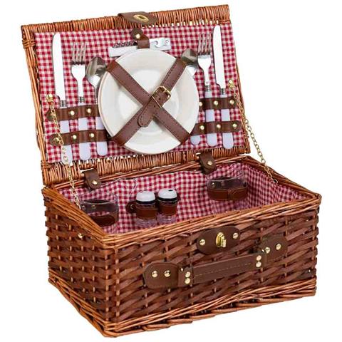 Cesto Pic-nic Marrone 38x26x19h - Foto 1