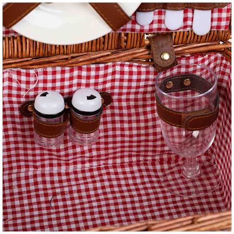 Cesto Pic-nic Marrone 38x26x19h - Foto 8