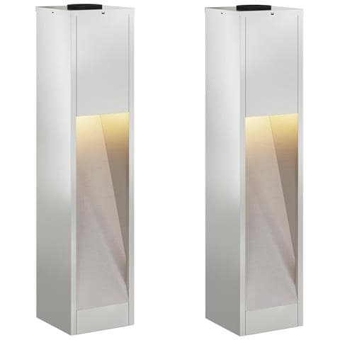 Lucina LED Solare da Percorso 2 pcs Argento Zincato - Foto 1