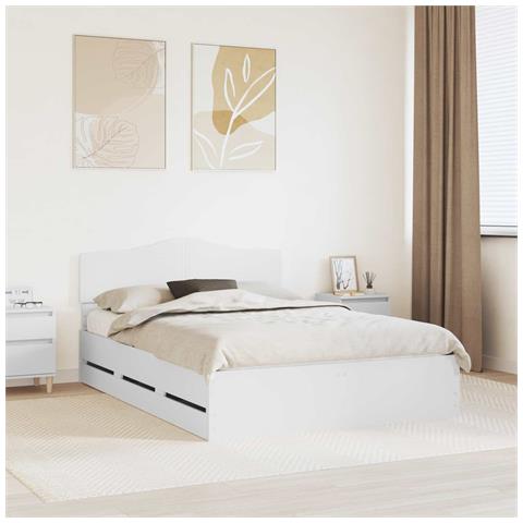 Struttura del letto Bianco 160 x 200 cm Legno Ingegnerizzato - Foto 2