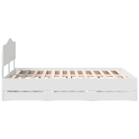 Struttura del letto Bianco 160 x 200 cm Legno Ingegnerizzato - Foto 9