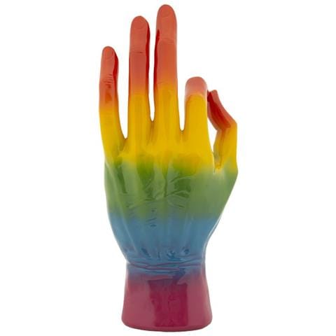 Scultura Mano Rainbow Ok In Resina Arcobaleno - Foto 2