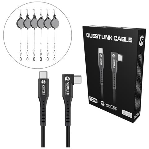 Set Di Cavi Usb-c Da 10 M + Ganci Di Sospensione | Meta Quest 3 & 3s & 2 - Foto 1