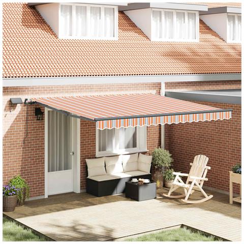 Tenda retrattile Multicolore 400 × 350 cm Tessuto e Alluminio - Foto 2