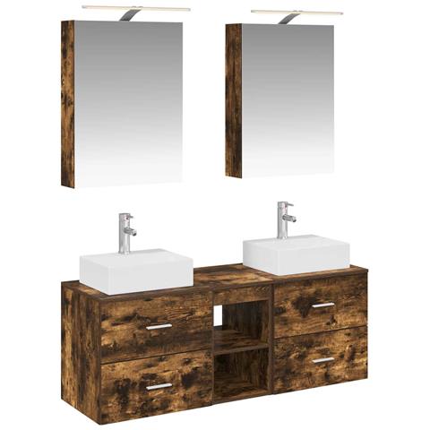 Set di mobili per il bagno 5 pcs Rovere Fumo - Foto 1